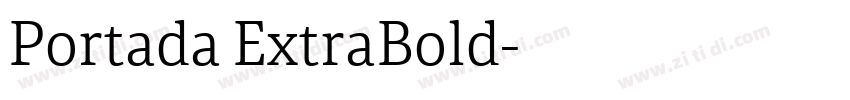 Portada ExtraBold字体转换